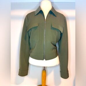 Olive Green Cropped Jacket Large. New w/o Tags